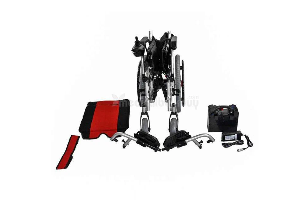 Foldable Electric Wheelchair With Joystick Control JRWD301X - Image 9